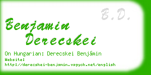 benjamin derecskei business card